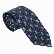 Corbata 100% microfibra jacquard HOWARDS LONDON,calavera